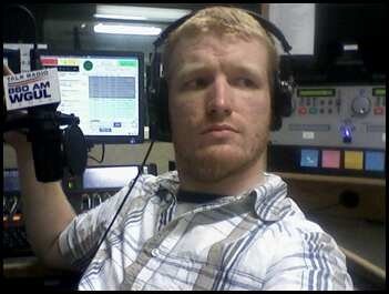 Cedric Harris working inside the WGUL radio studio